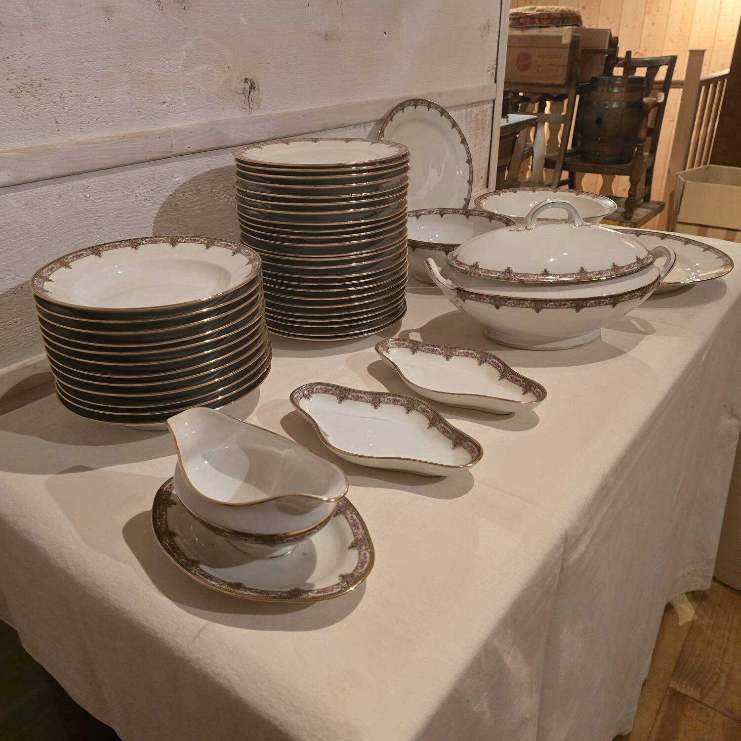 Limoges porcelain service.