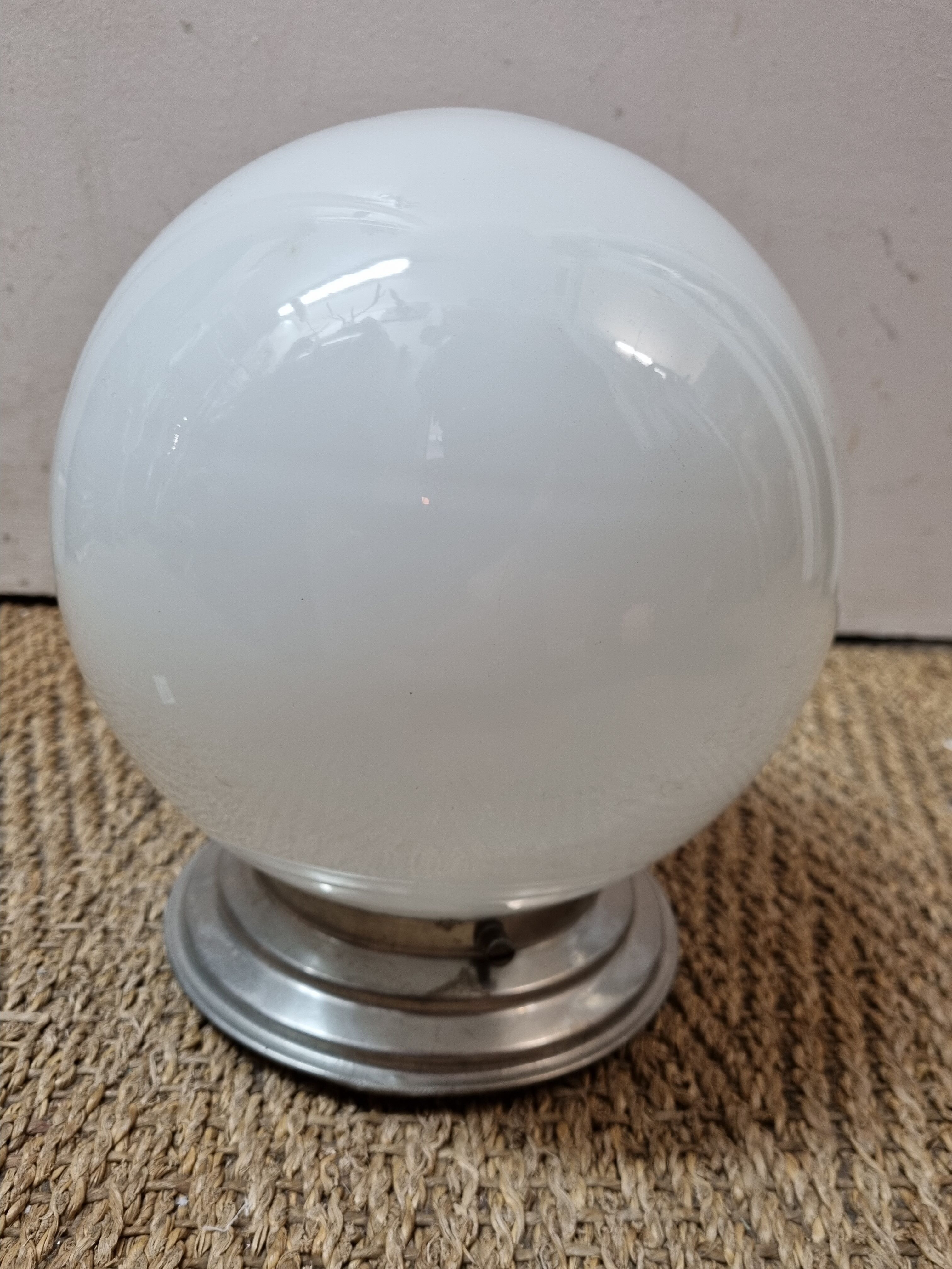 Ceiling lamp opaline ball from 1940
