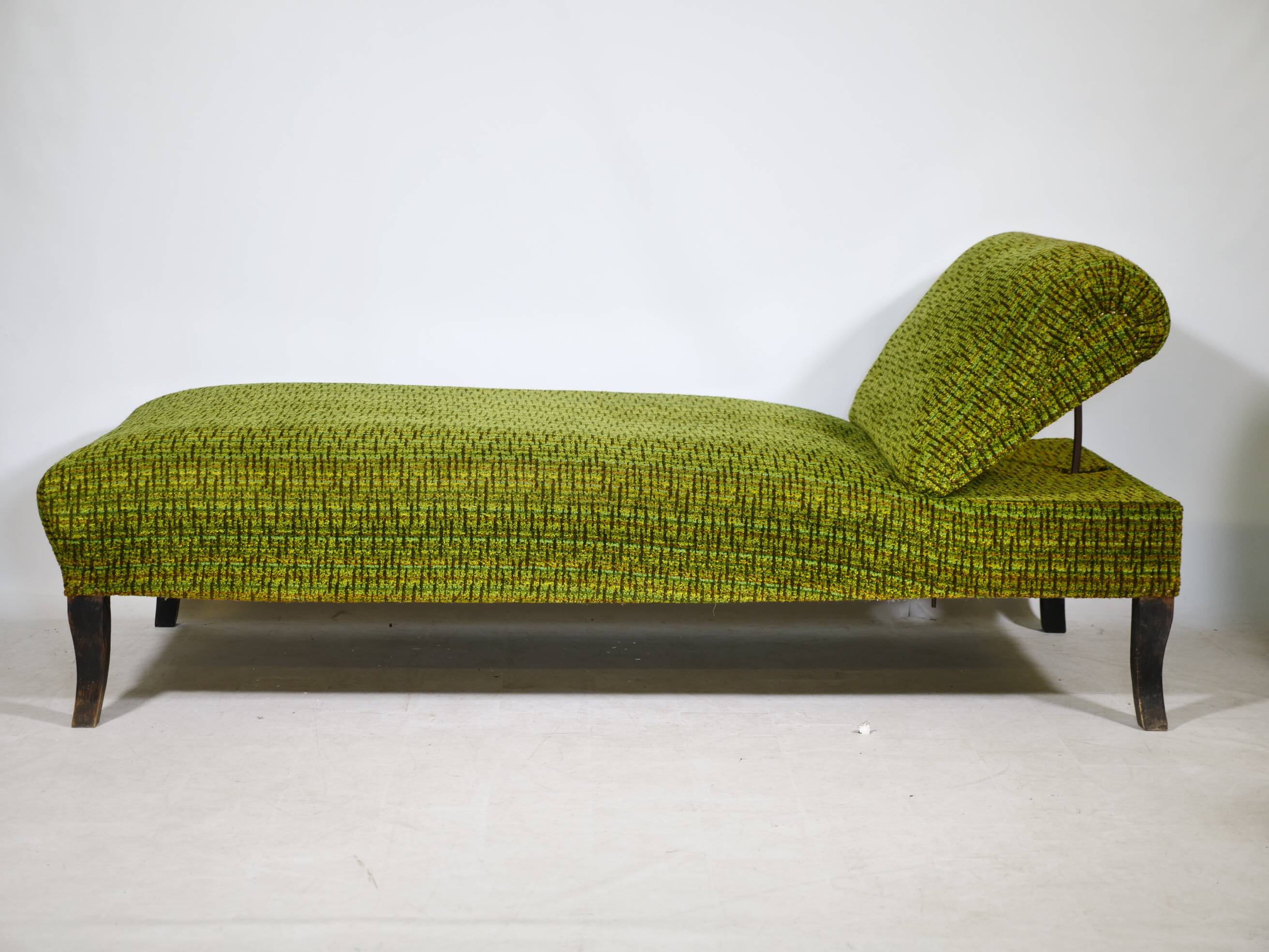 Mid-Century Daybed Chaise Lounge in Fabric, 1960s