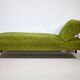 Mid-Century Daybed Chaise Lounge in Fabric, 1960s