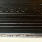 Vintage cosco step stool chair in chrome steel and white skai