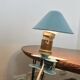 Blue aluminum mushroom clip lamp from the 50s and 60s