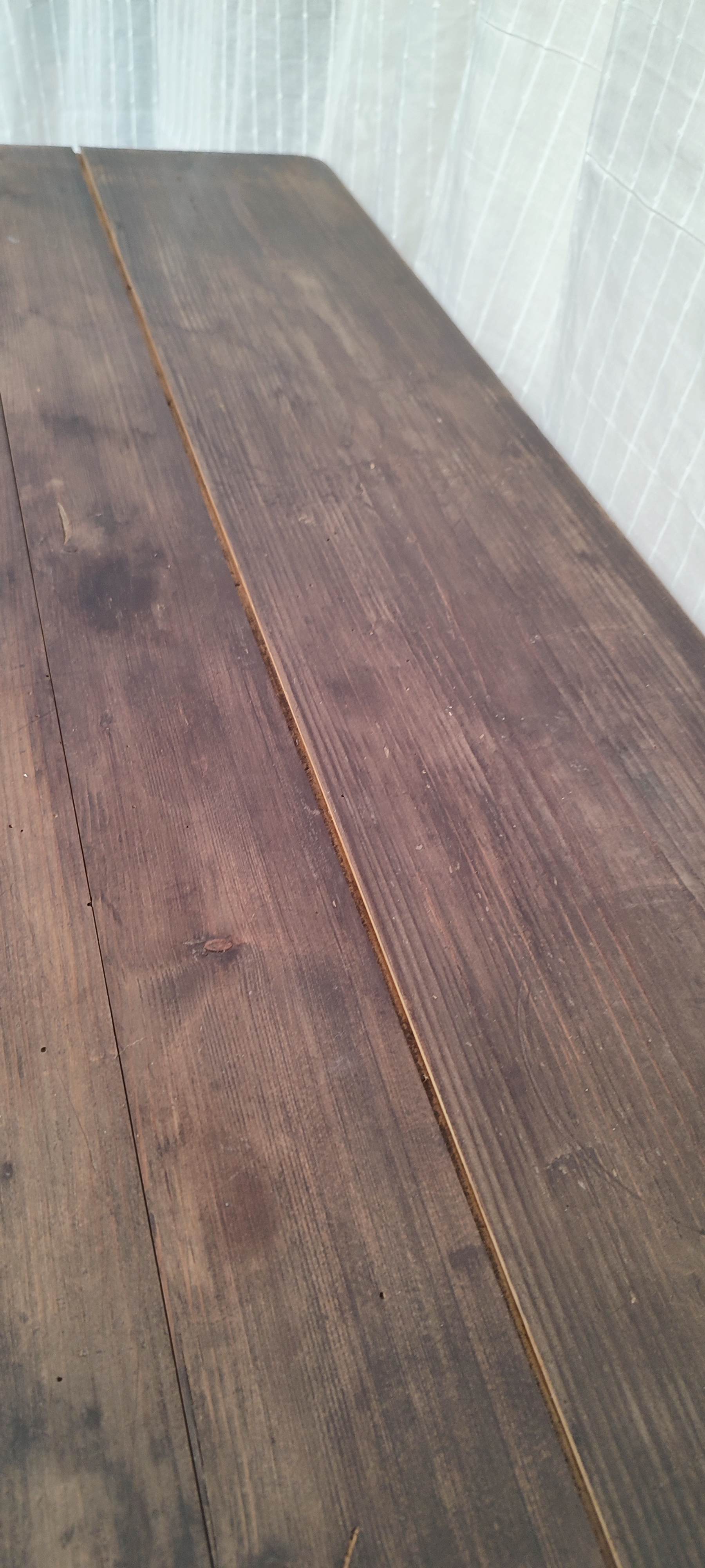 Curved wood bistro table