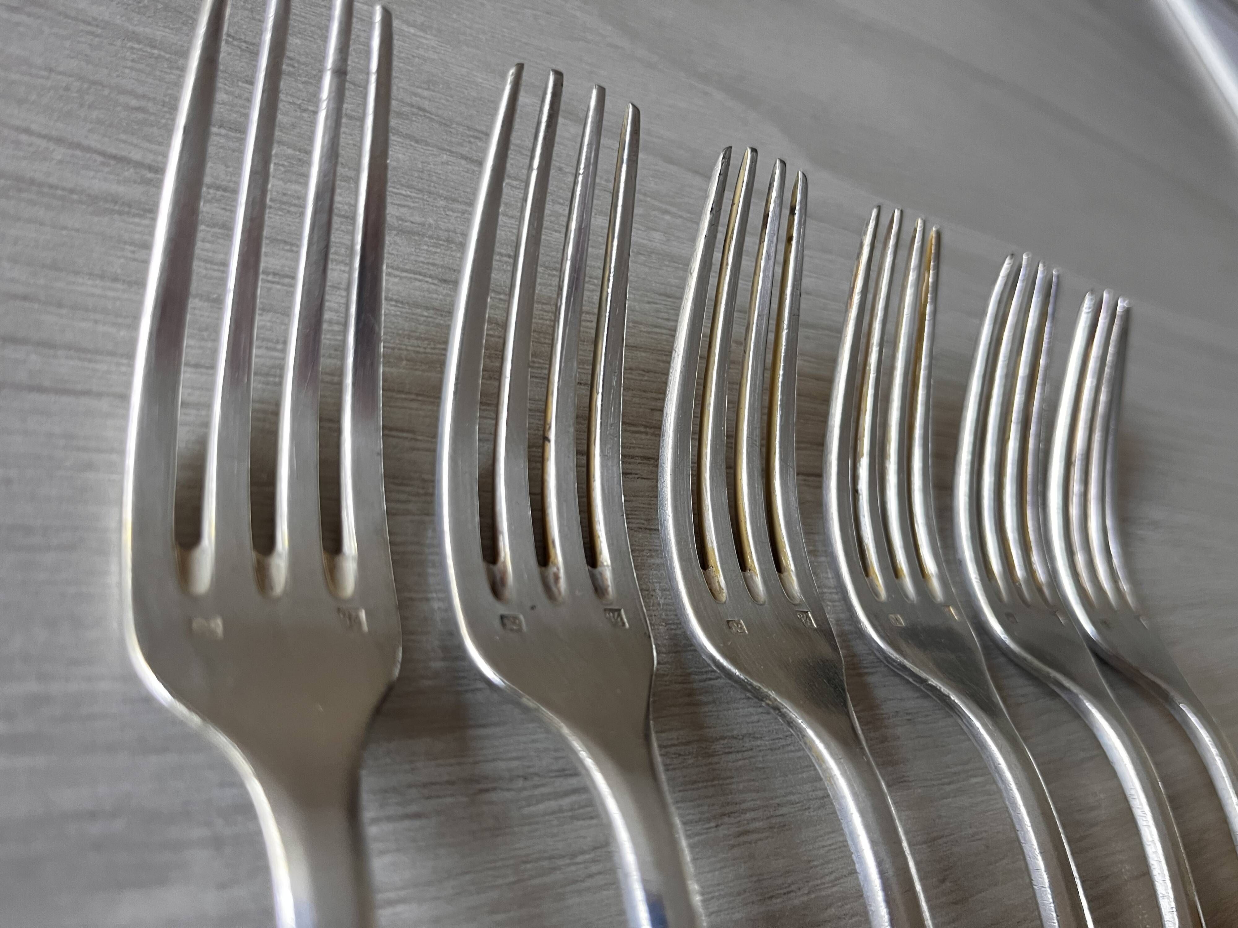 Antique silver-plated forks