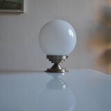 Art Deco table lamp with white opaline glass globe