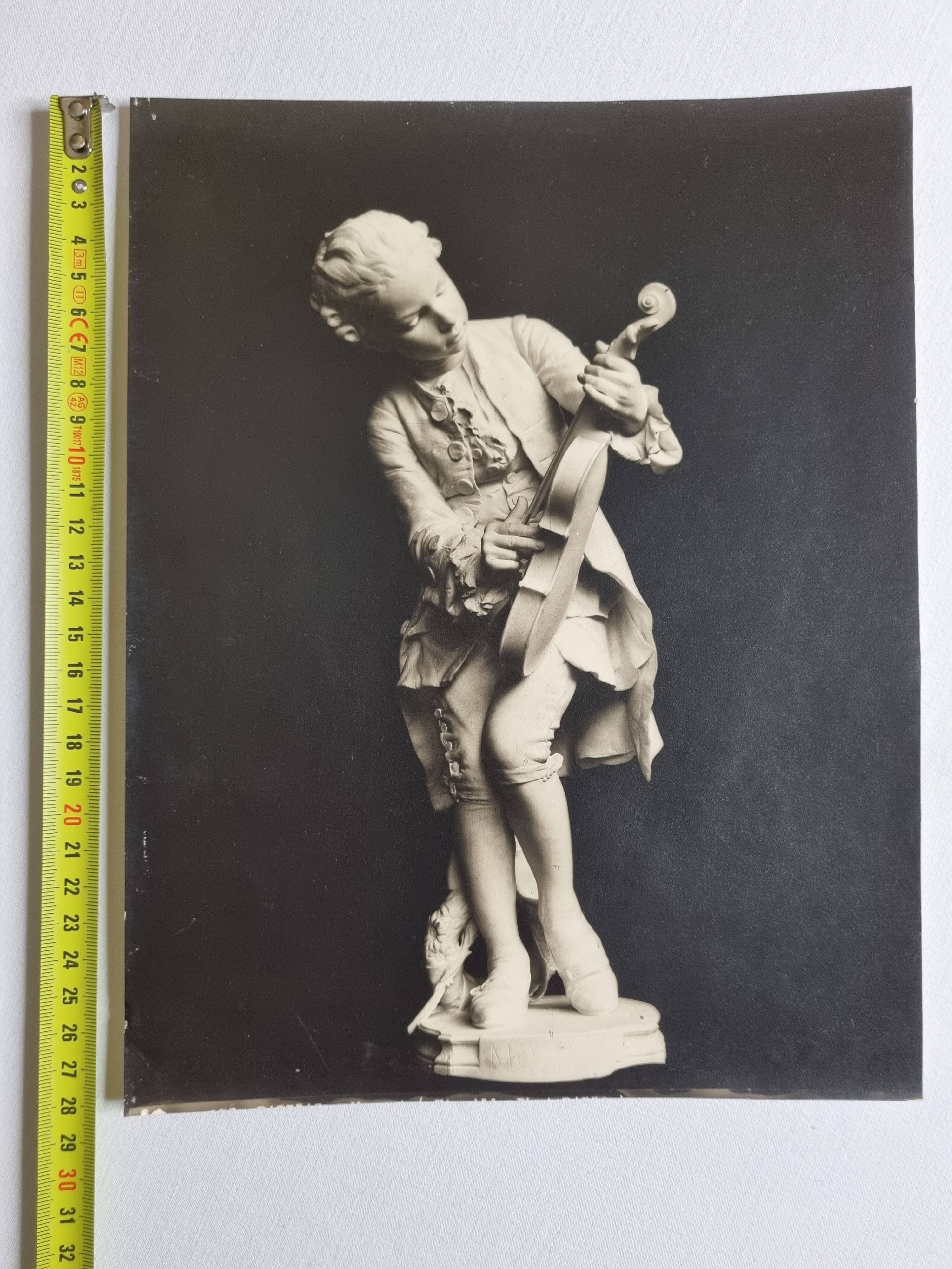 Old photograph by Eugène Fiorillo after Louis Ernest Barrias, Mozart, silver print