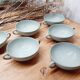 6 bowls of Wedgewood Celadon broths