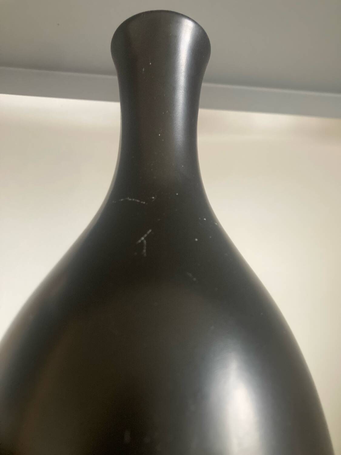 Matte black vase