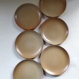 6 dessert plates Grès Village CNP