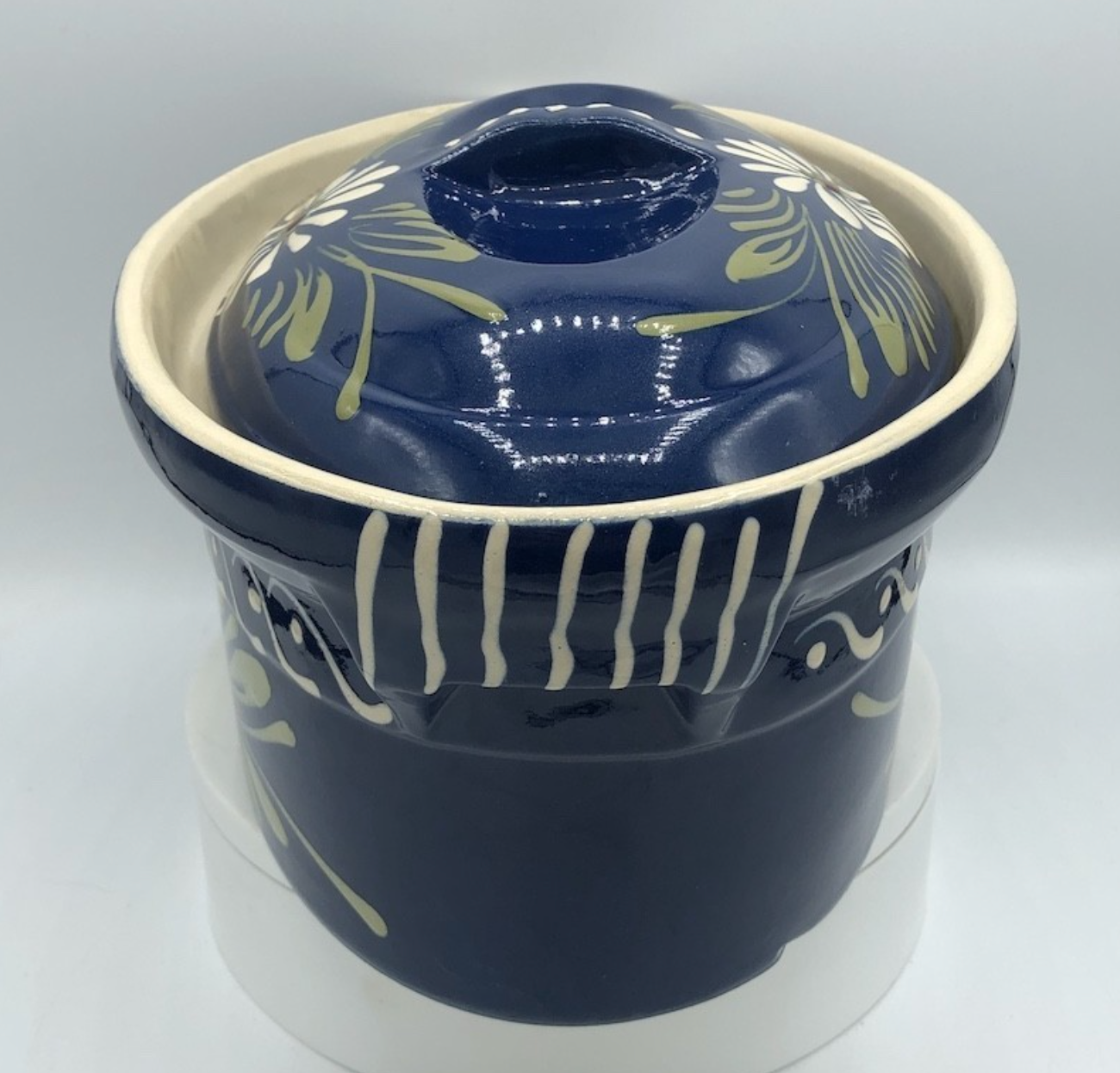 Terrine oval alsace Baeckeoffe blue