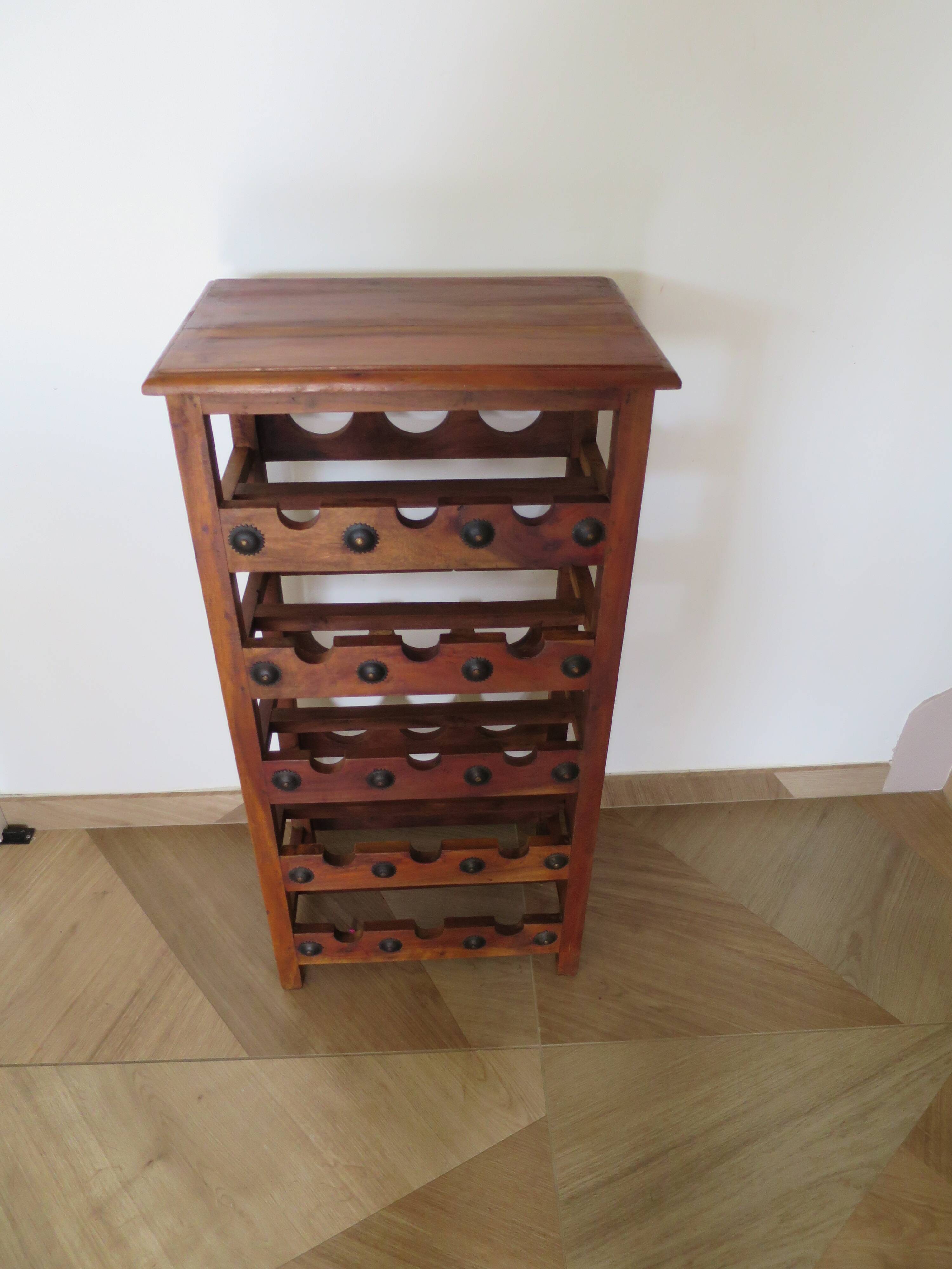 Solid wood wine rack