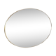 Vintage smoked oval wall mirror