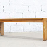 Vintage solid elm bench for Maison Regain