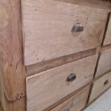 12-drawer craft cabinet in stripped walnut