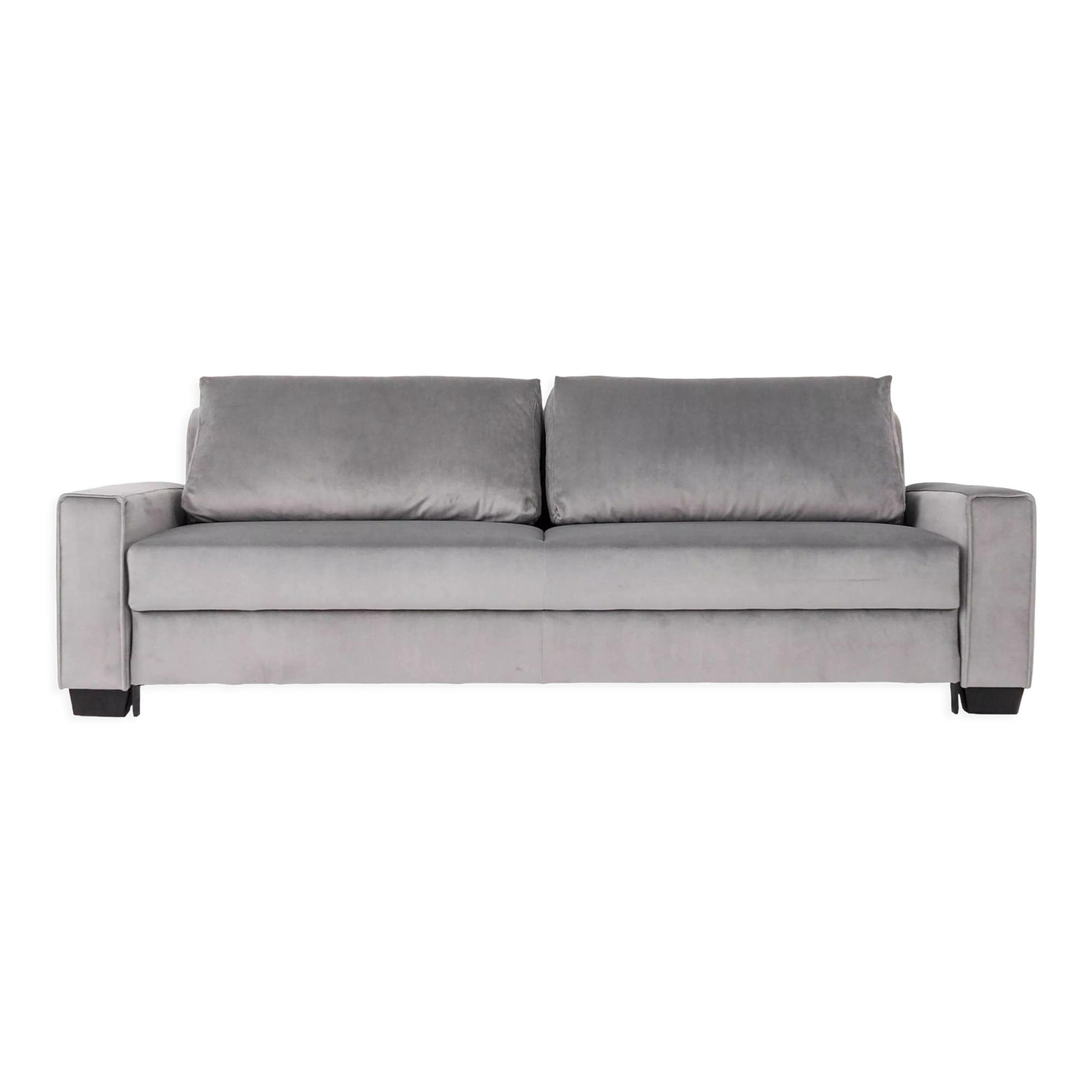 Canapé rejkiavik argent velour, design scandinave