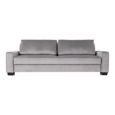 Canapé rejkiavik argent velour, design scandinave