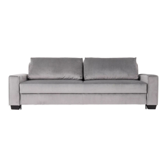 Canapé rejkiavik argent velour, design scandinave