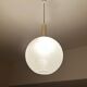 Large vintage glass ball pendant light, 60s