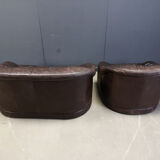 Canapés en cuir vintage, années 1970