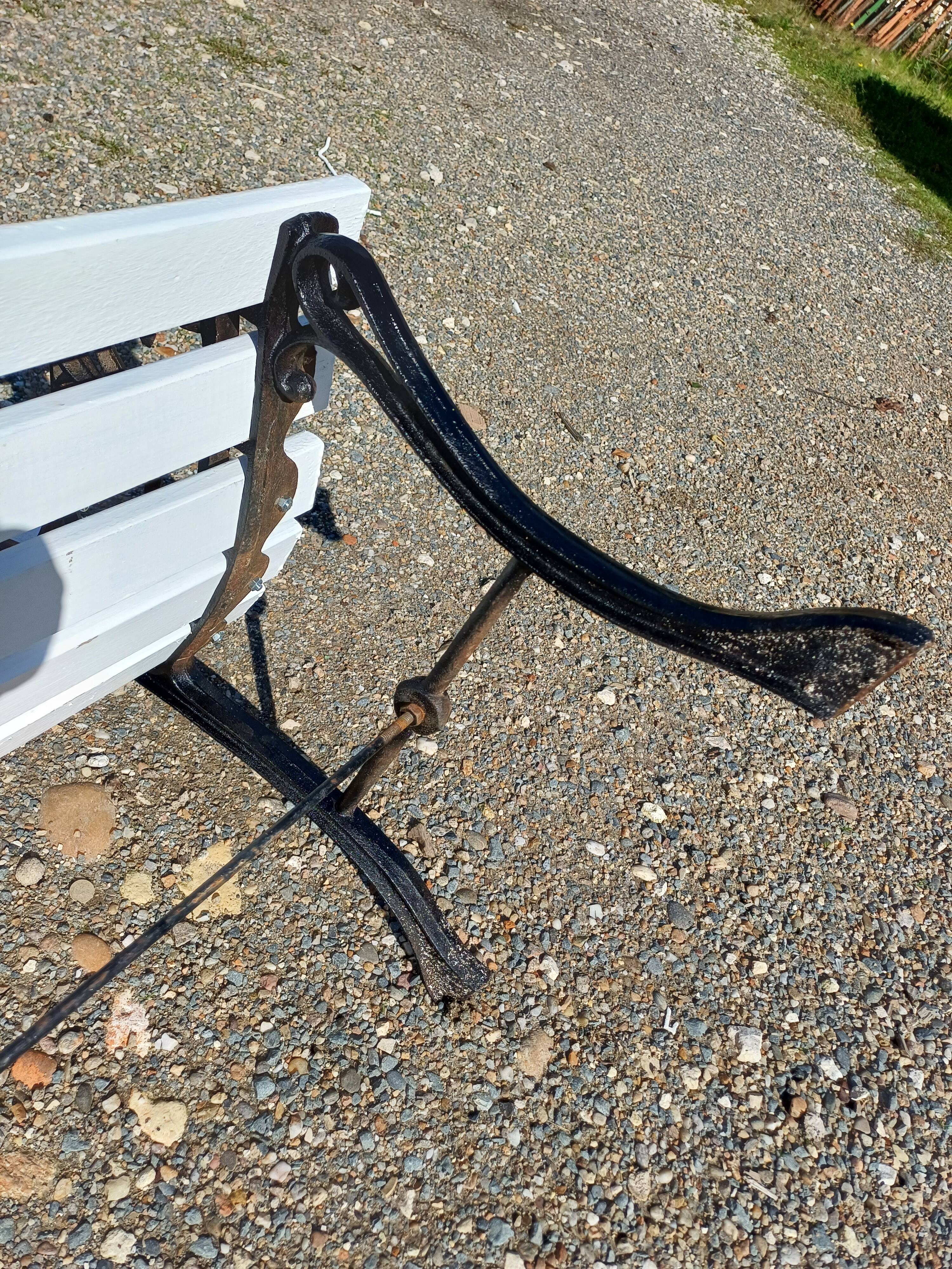 1900 Cast Iron and Wood Bench