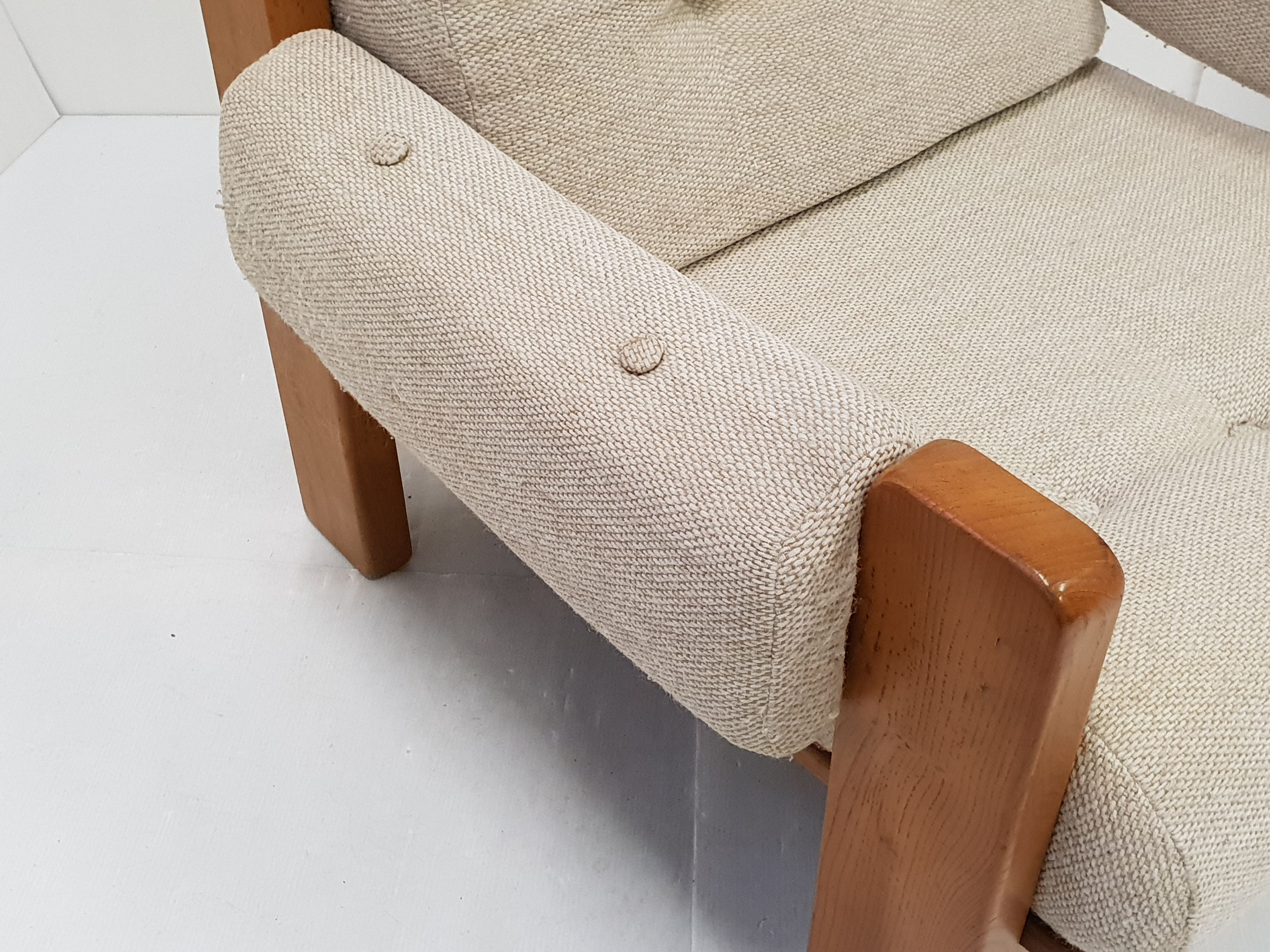 Wool and pine chair, 1960