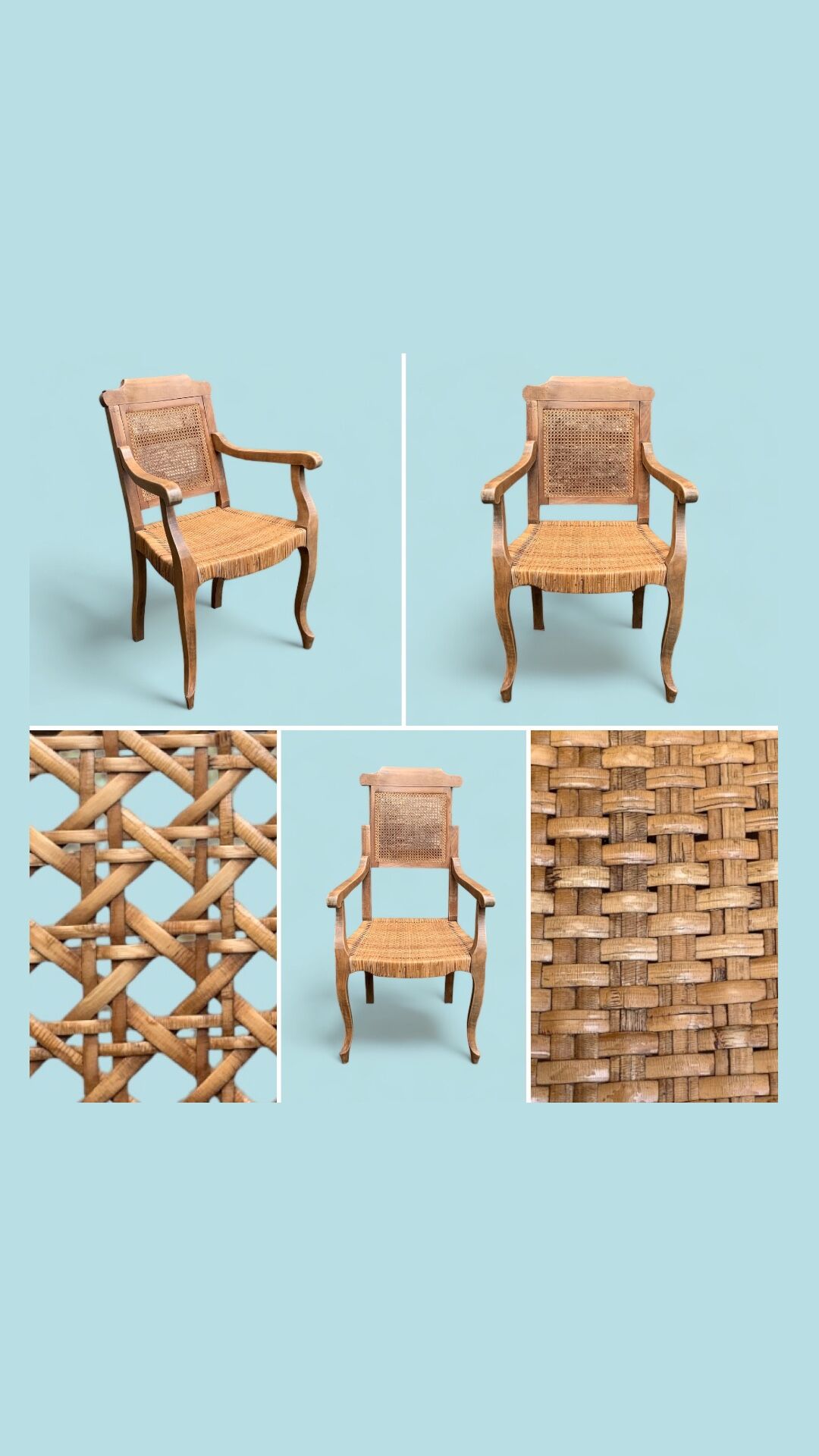 Barber's armchair in wood cannage and straw 1900