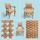 Barber's armchair in wood cannage and straw 1900