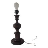 Wooden lamp base turns