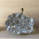 Art Deco lamp in crystal block, in the style of Jean-Michel Frank, 1930.