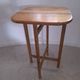 Folding wooden side table