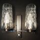 Pair of wall lights from the 1950s-1960s with a push button switch.