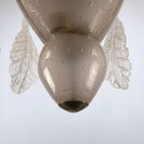 Tomaso Buzzi, Mid-century pink "bullicante" glass chandelier by Venini