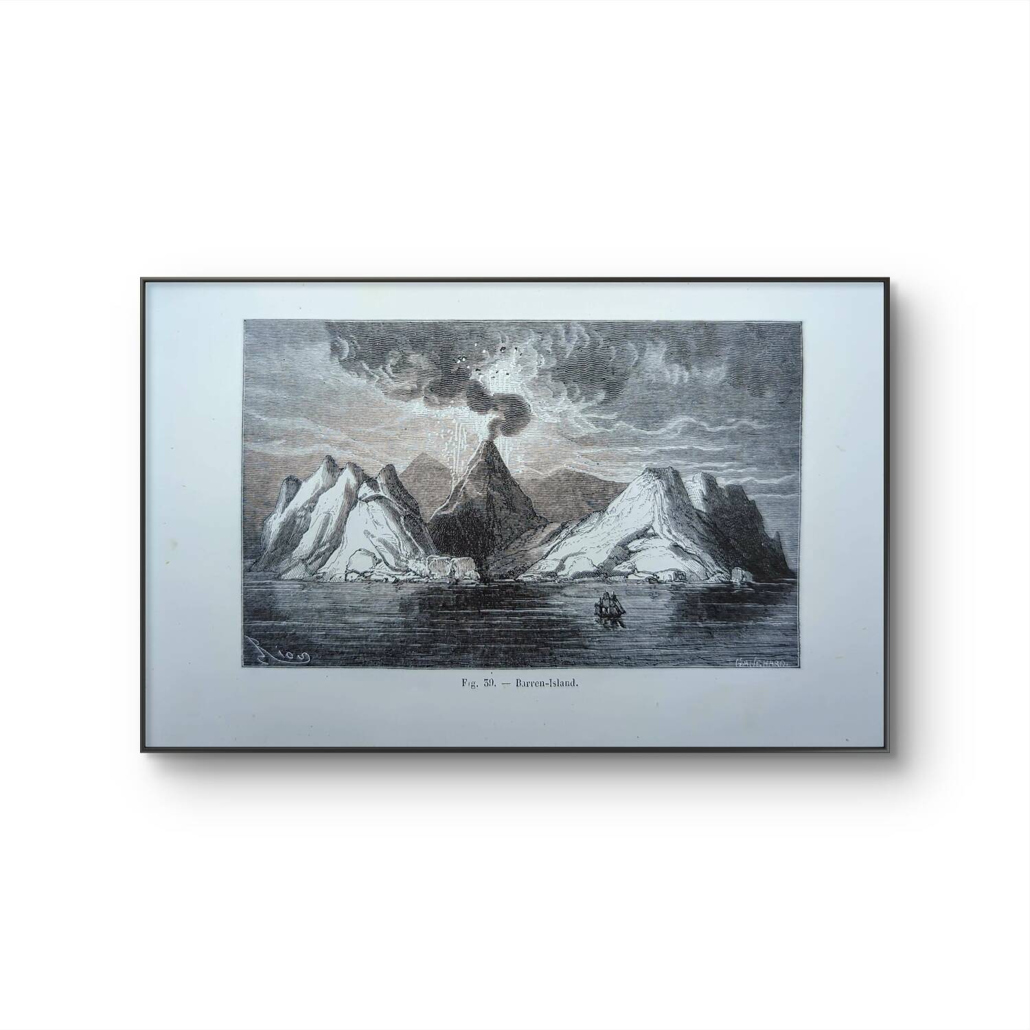 Printed in 1868, Barren Island, Indian Ocean.