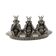 Vintage salt and pepper shaker set, design by Piero Figura, tin, 1980s-1990s.