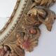 Large round wall mirror, baroque, floral pattern, rococo, 1970s