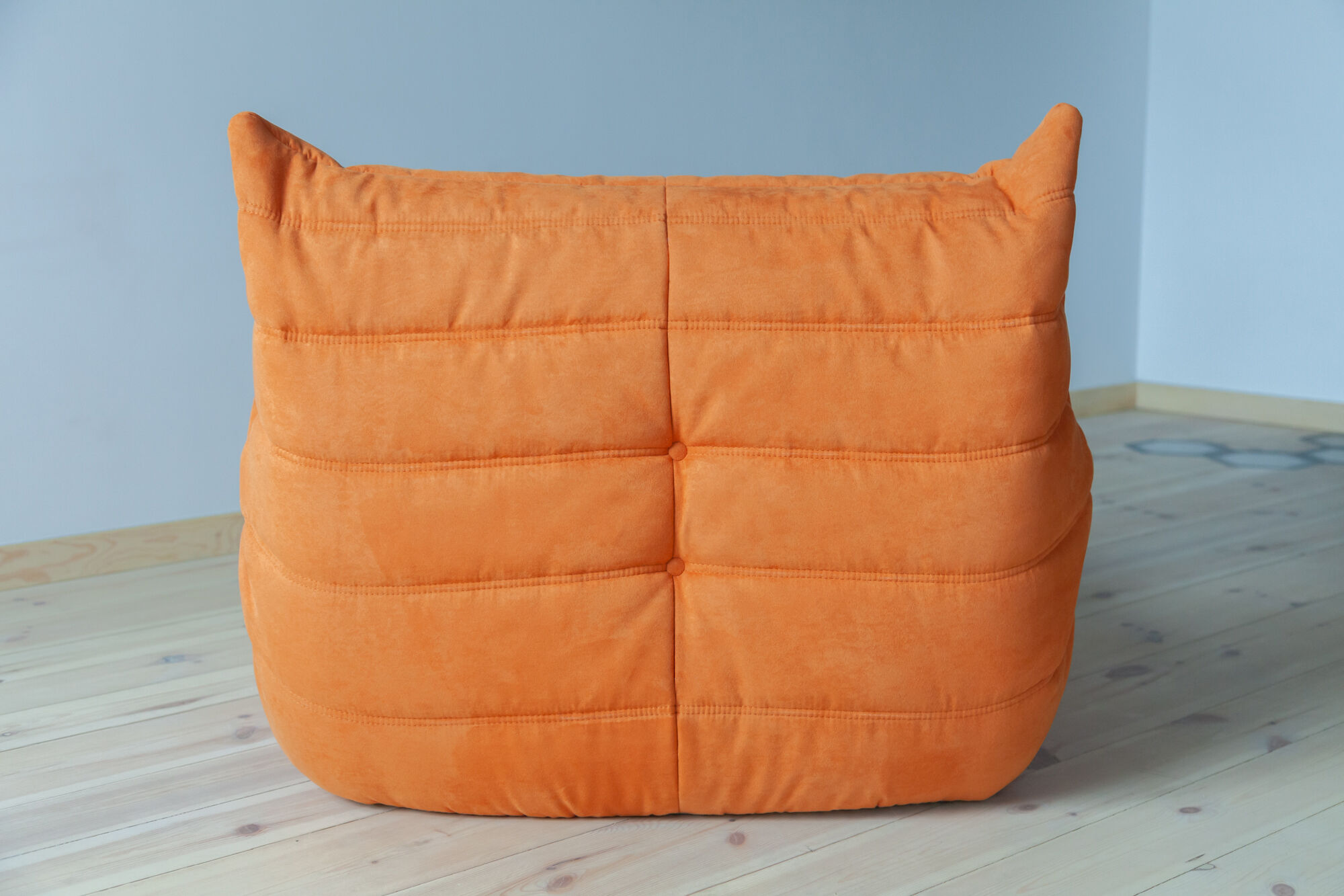 Togo orange microfibre armchair model designed by Michel Ducaroy 1973