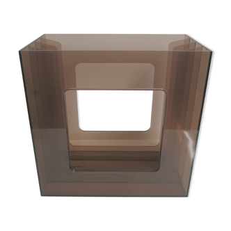 Porte-vinyle en plexi fumé
