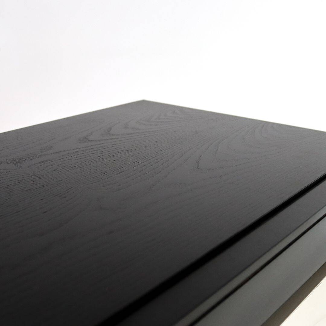 Black and White Oak Brutalist Bar Cabinet