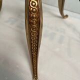 Vintage gilded brass tripod floor lamp