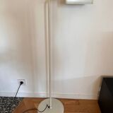 White metal reading floor lamp