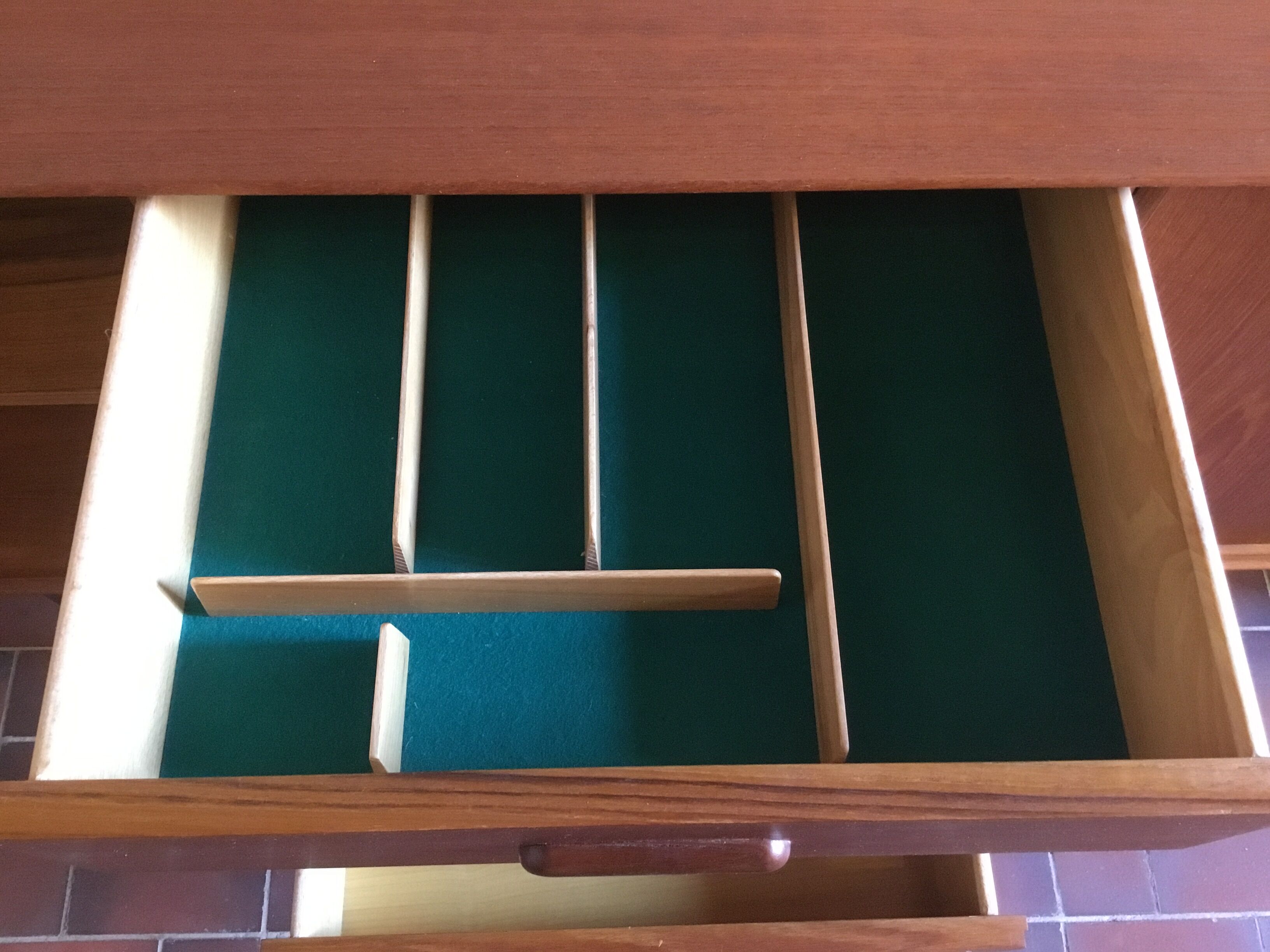 Scandinavian sideboard in teak design