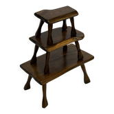 Tables d'appoint en bois organique de style Mid-Century, vers 1960, inspiration brutaliste wabi-sabi