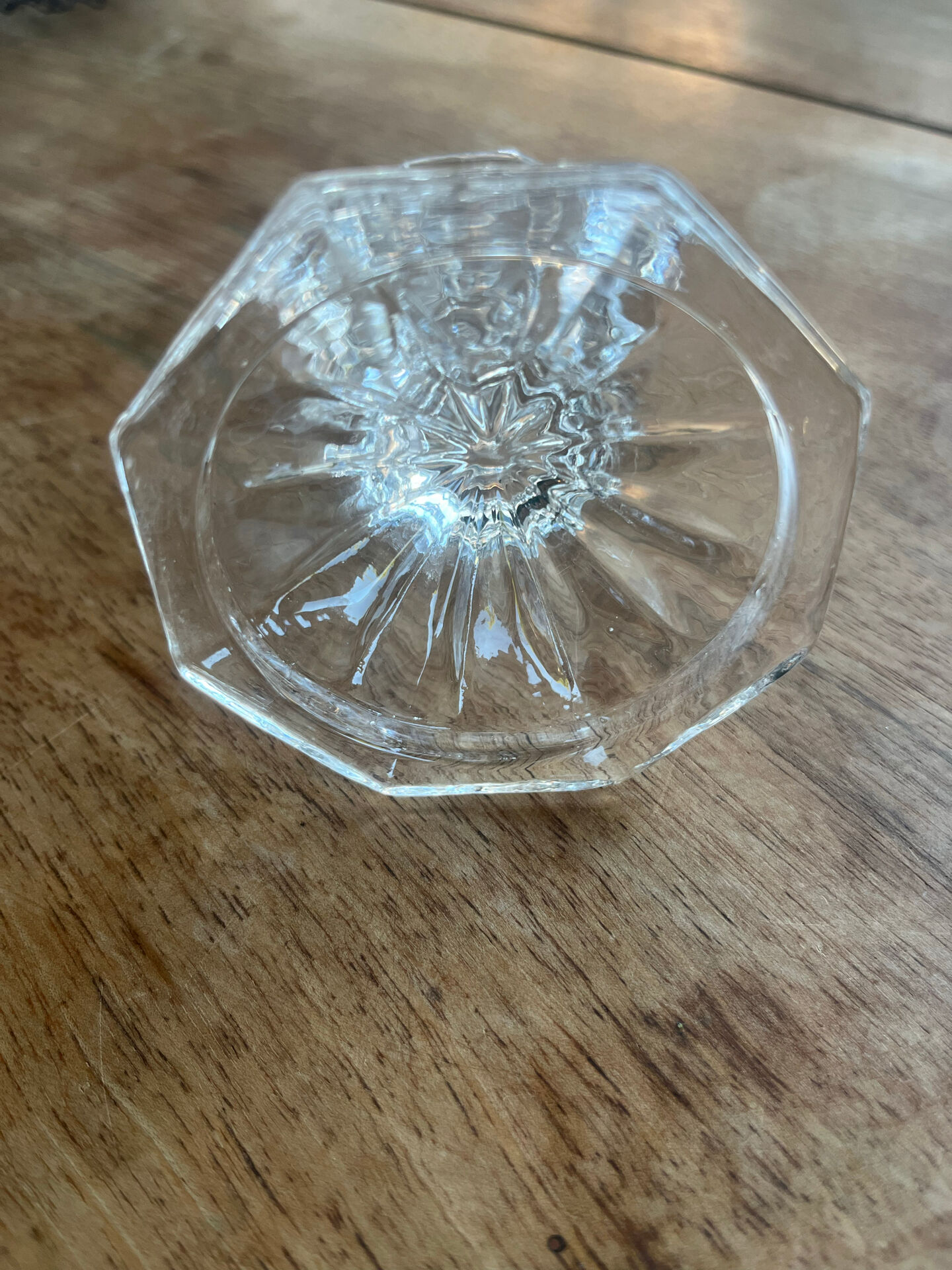 Antique glass candlestick