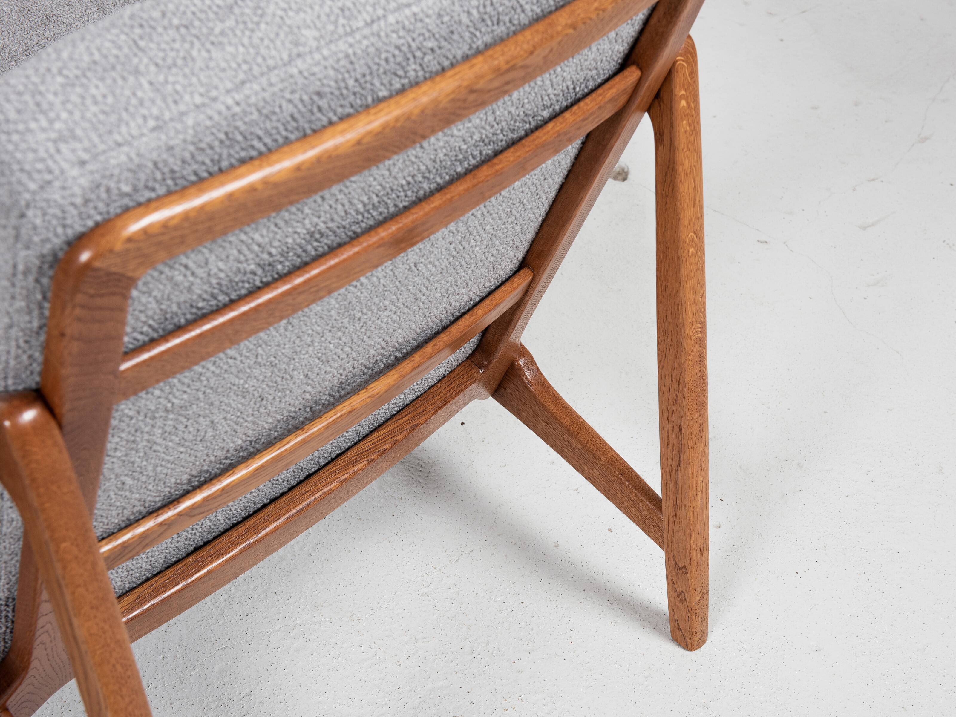 Midcentury Danish sofa set in oak and teak by Tove & Edvard Kindt-Larsen for France & Daverkosen - w