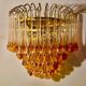 Venini wall light drops Murano glass, Italy 1980