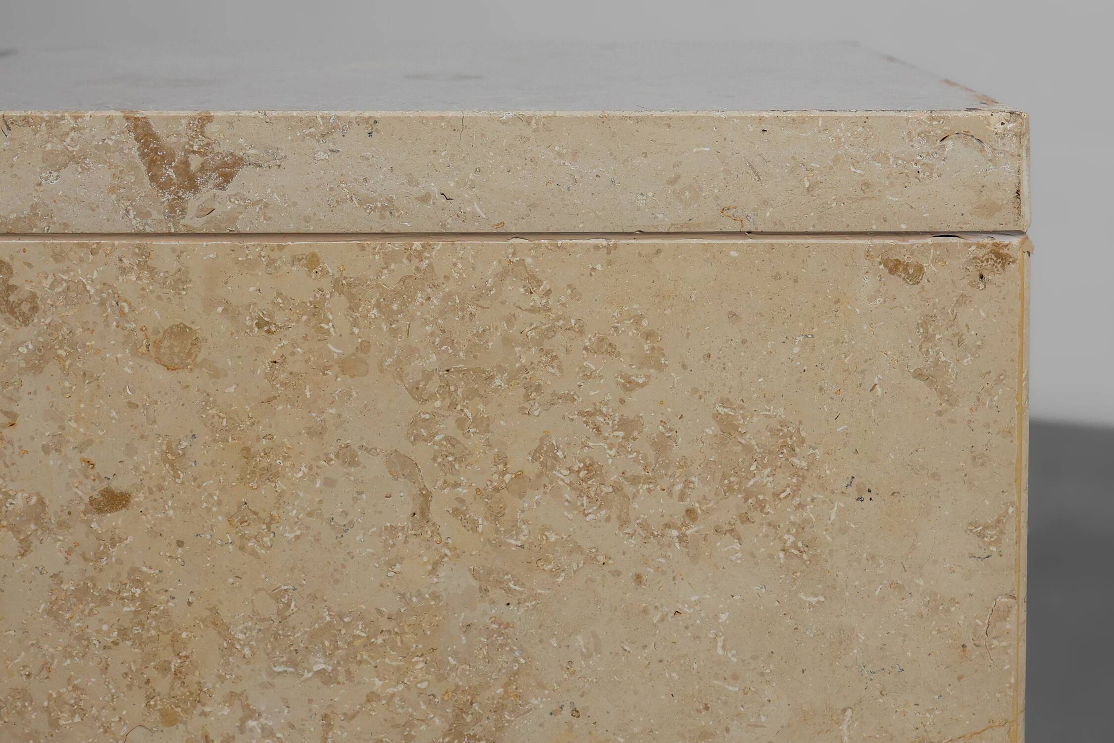 Mid-Century Italian Travertine Console, 1980s