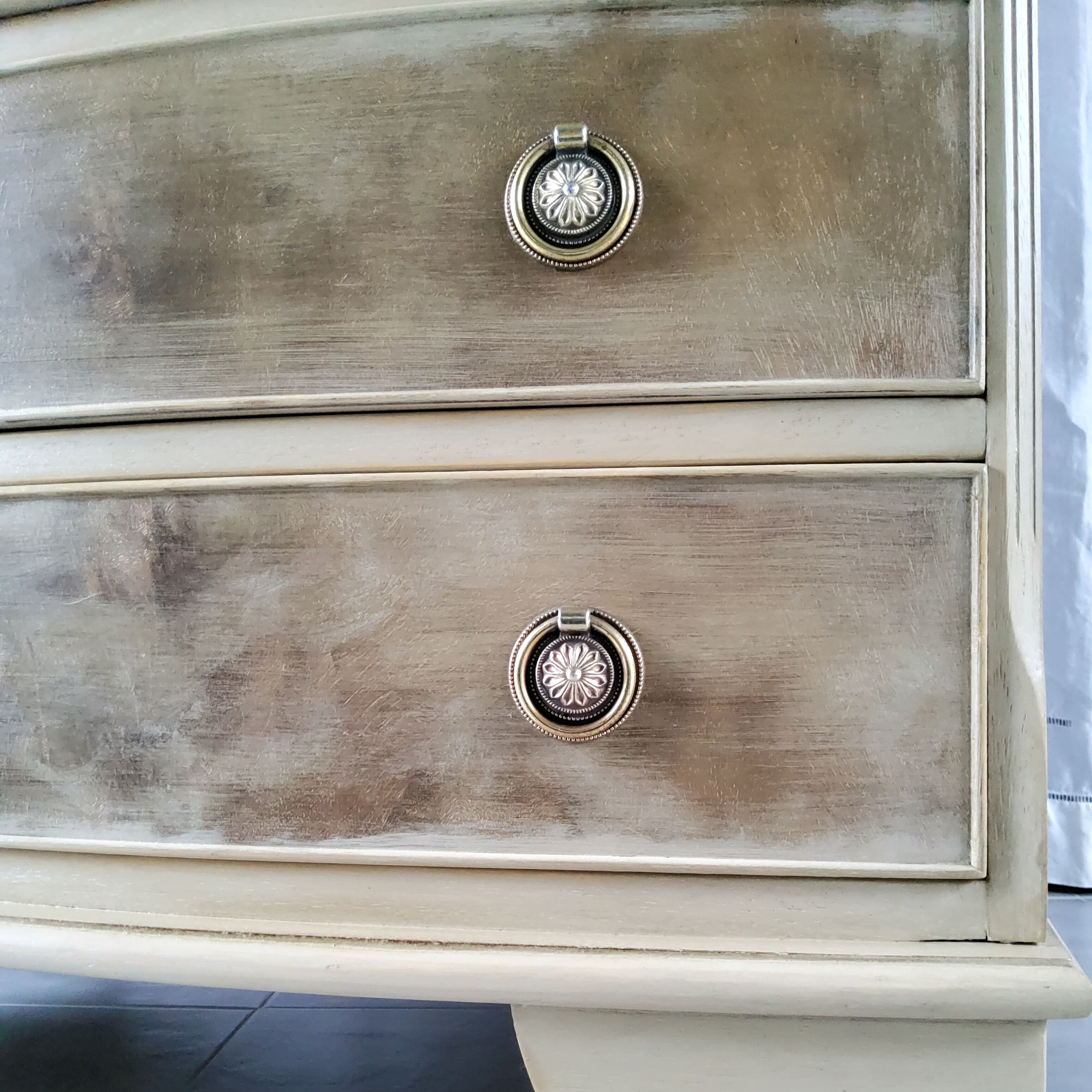 Patinated English chest of drawers
