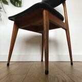Chair in wood and leatherette