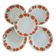 5 vintage deep plates Moulin des Loups
