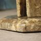 Octagonal post-modernist lounge table in marble beaded massive green quartz, Italy 1970s